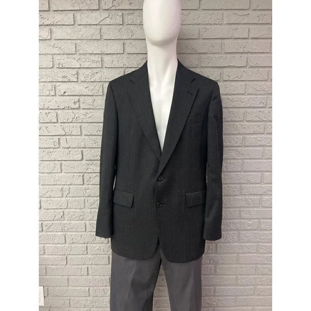 Palm Beach Karoll’s Men Gray Plaid Sport Jacket Size 40